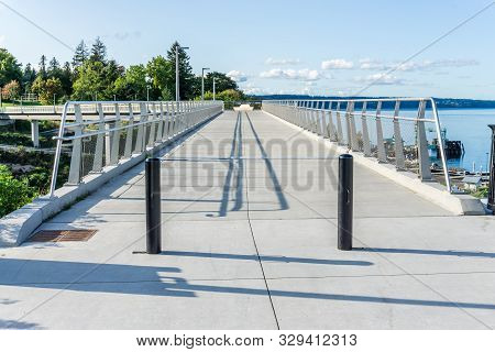 The Wilson Way Brdige Leads To Point Defiance Park In Tacoma, Washington.