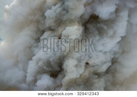 Dense Smoke From A A Big Fire.