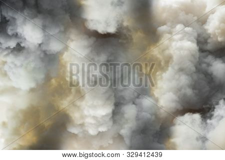 Dense Smoke From A A Big Fire.