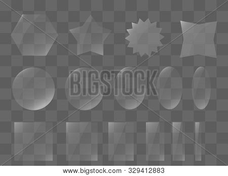 Rectangle Texture Glass Plate, Mirror, Windows. Light Effect For A Picture Or A Mirror. Beautiful Re