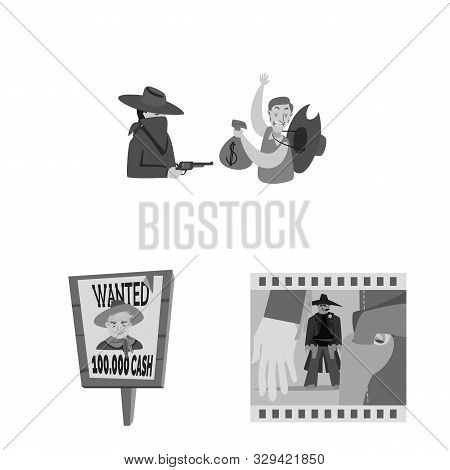 Vector Illustration Of Ranch And Farm Sign. Collection Of Ranch And History Stock Vector Illustratio