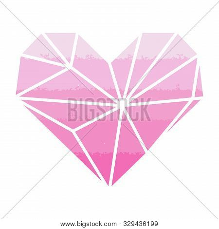 Heart On The White Backround Icon Vector