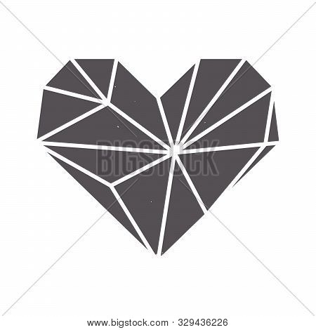 Heart On The White Backround Icon Vector