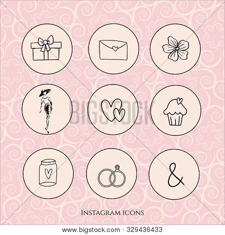 Beauty Icons Backround Vector Design Pink Icon