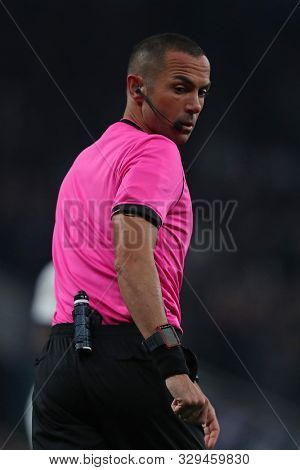 LONDON, ENGLAND - OCTOBER 22 2019: Referee Marco Guida during the UEFA Champions League match between Tottenham Hotspur and Red Star Belgrade, at Tottenham Hotspur Stadium, London England. 