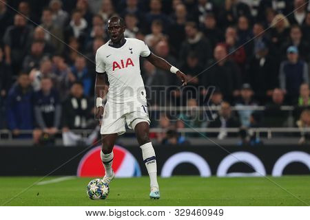LONDON, ENGLAND - OCTOBER 22 2019: Tottenham's Moussa Sissoko during the UEFA Champions League match between Tottenham Hotspur and Red Star Belgrade, at Tottenham Hotspur Stadium, London England. 