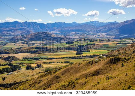 Valley View From Crown Range Road Cardrona, New Zealand