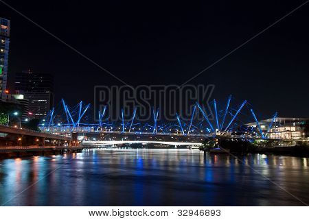 Brisbane City - Kurilpa ponte di notte - Queensland - Australia
