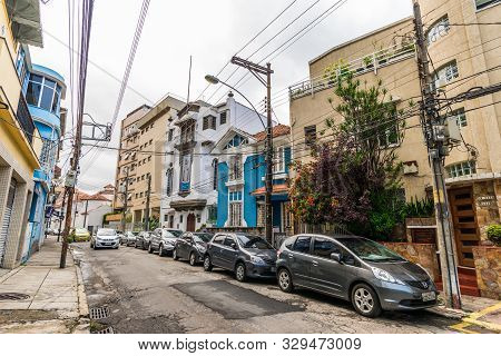 Rio De Janeiro, Brazil - February 23, 2018: Houses In The Neighborhood Of Urca