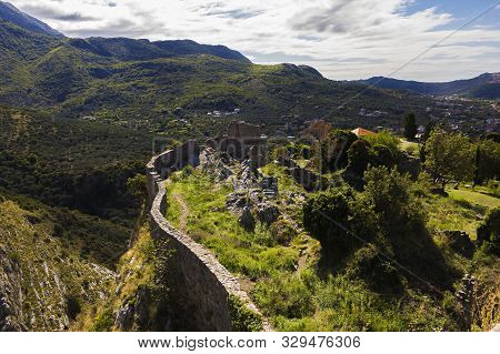 Stari Bar (old Bar), Montenegro, The Different View Of The Ancient City Fortress, An Open-air Museum