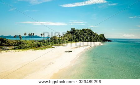 The Most Beautiful Beach In The World. Nacpan Beach In El Nido, Palawan, Philippines.