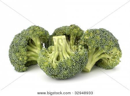 Broccoli vegetabiliska isolerad på vit bakgrund