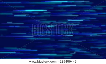 Blue Abstract Radial Lines Geometric Background. Data Flow. Explosion Star. Optical Fiber. Motion Ef