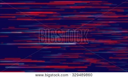 Blue And Red Abstract Radial Lines Geometric Background. Data Flow. Explosion Star. Optical Fiber. M