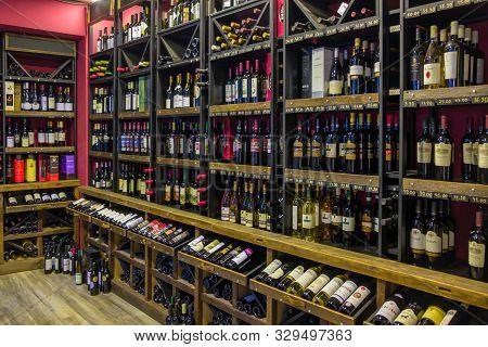 May 27, 2018, Tbilisi, Georgia: Inside The Liquor Store.