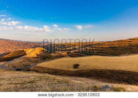 landscape panorama near Kornidzor in the caucasus mountain landmark of Artsakh Nagorno-Karabakh Armenia eastern Europe