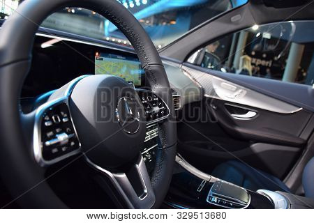 Frankfurt, Germany, September 10-2019: Mercedes Eqc 400 Iaa 2019