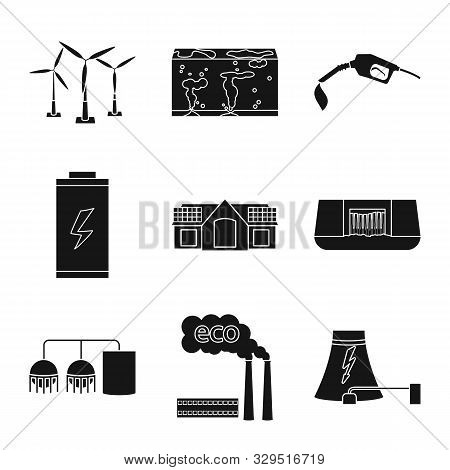 Vector Illustration Of Climate And Alternative Sign. Set Of Climate And Nature Stock Symbol For Web.