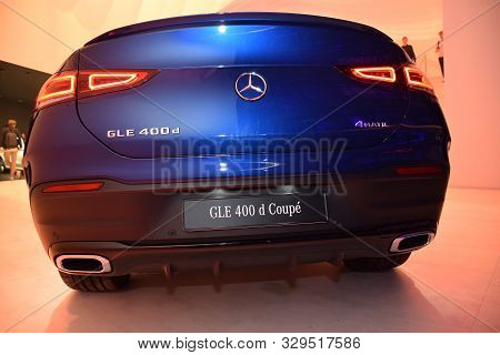 Frankfurt, Germany, September 10-2019: Mercedes Gle 400 D Coupe Iaa 2019