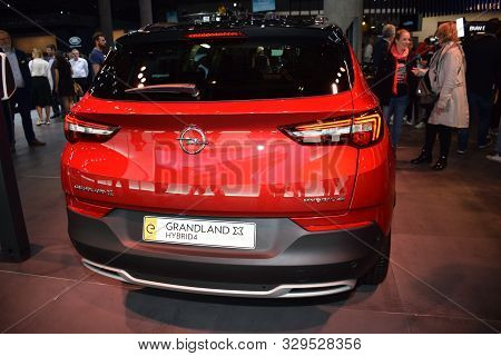 Frankfurt, Germany, September 11-2019: Opel Grandland X Hybrid4 Iaa 2019