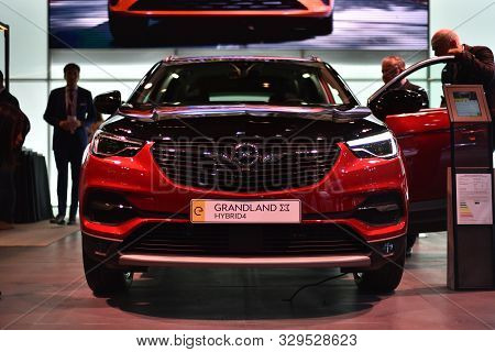 Frankfurt, Germany, September 11-2019: Opel Grandland X Hybrid4 Iaa 2019