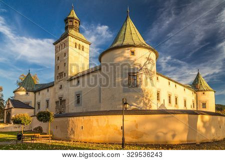The Bytca Castle At Sunset, Slovakia, Europe.
