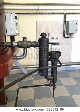 Distillation Apparatus Used To Distill Alcohol And Moonshine In A Winery.