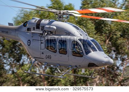Tyabb, Australia - March 9, 2014: Royal Australian Navy (ran) Bell 429 Helicopter N49-049 Operated B
