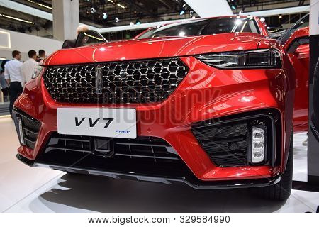 Frankfurt, Germany, September 09-2019: Wei Vv7 Phev Iaa 2019