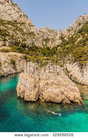 Calanques Marseille France. June 24 2019. A View Of Calanques In Marseille France