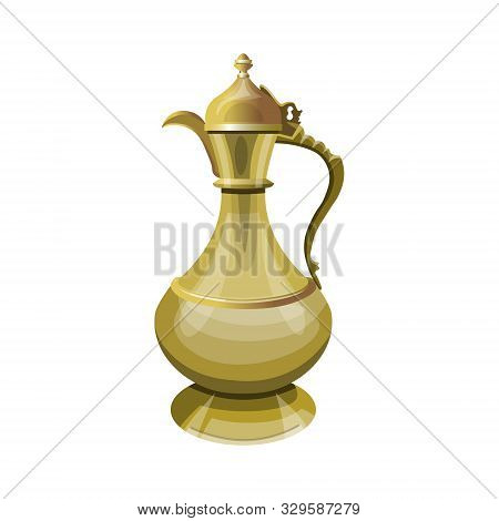 Eastern Coffee Pot, Vector Image In Realistic Style