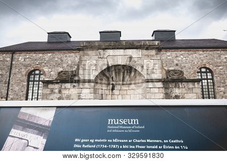 Architectural Detail Of The National Museum Of Ireland  In Dublin, Ireland
