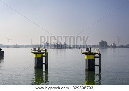 Berth - A Place Near The Shore For Mooring A Vessel Or Boats In The Port Of Rotterdam
