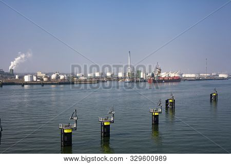 Berth - A Place Near The Shore For Mooring A Vessel Or Boats In The Port Of Rotterdam