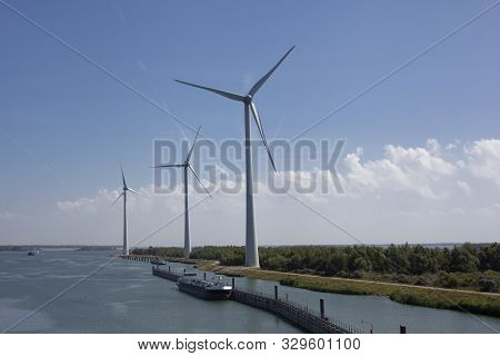 Krammersluizen Lake Krammer. Drone Photograpy From The Delta Works In Zeeland In The Netherlands