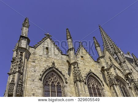 Vitre, Brittany, France - June 1: Notre Dame / Church Of Our Lady Of Vitre On June 1, 2019 In Vitre,
