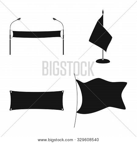 Vector Design Of Material And Media Logo. Set Of Material And Textile Stock Vector Illustration.
