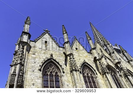 Vitre, Brittany, France - June 1: Notre Dame / Church Of Our Lady Of Vitre On June 1, 2019 In Vitre,