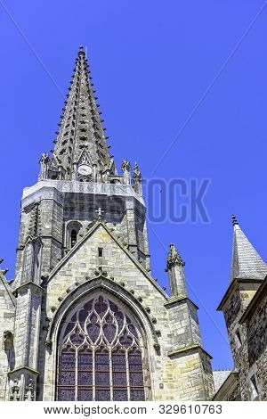 Vitre, Brittany, France - June 1: Notre Dame / Church Of Our Lady Of Vitre On June 1, 2019 In Vitre,