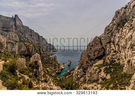 Calanques Marseille France. June 24 2019. A View Of Calanques In Marseille France