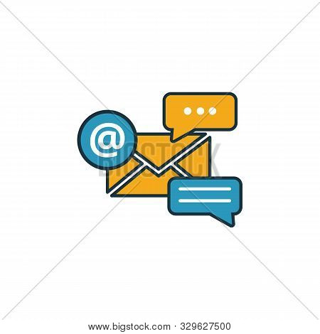 Email Marketing Icon Set. Four Elements In Diferent Styles From Online Marketing Icons Collection. C