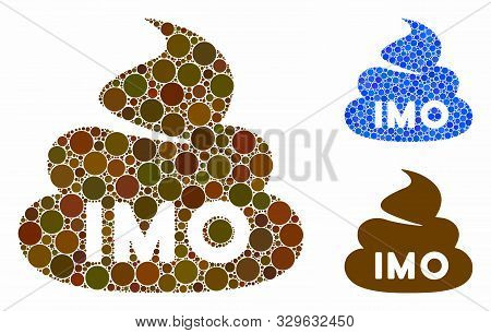 Imo Shit Composition Of Small Circles In Variable Sizes And Color Tinges, Based On Imo Shit Icon. Ve