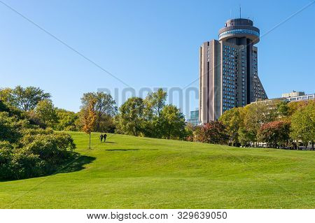 Quebec City, Ca - 5 October 2019 - Concorde Hotel & Plains Of Abraham Park