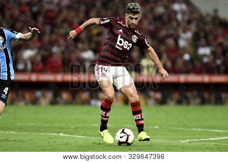 Rio, Brazil - October 23, 2019: De Arrascaeta During Flamengo Vs Gremio Match Valid For The Return G