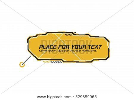 Digital Callouts Titles. Hud Futuristic Elements Set With Call Outs Communication And Arrow Bars Inc