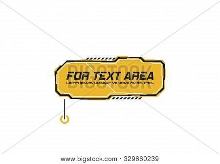 Digital Callouts Titles. Hud Futuristic Elements Set With Call Outs Communication And Arrow Bars Inc