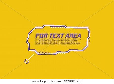 Digital Callouts Titles. Hud Futuristic Elements Set With Call Outs Communication And Arrow Bars Inc