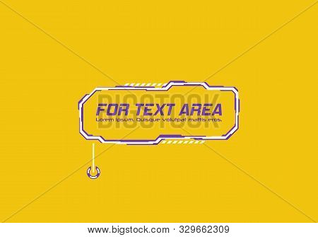 Digital Callouts Titles. Hud Futuristic Elements Set With Call Outs Communication And Arrow Bars Inc