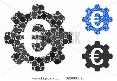 Euro Options Composition Of Filled Circles In Variable Sizes And Shades, Based On Euro Options Icon.