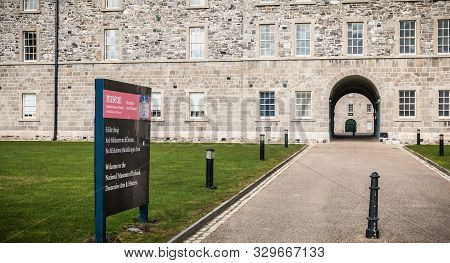 Architectural Detail Of The National Museum Of Ireland  In Dublin, Ireland